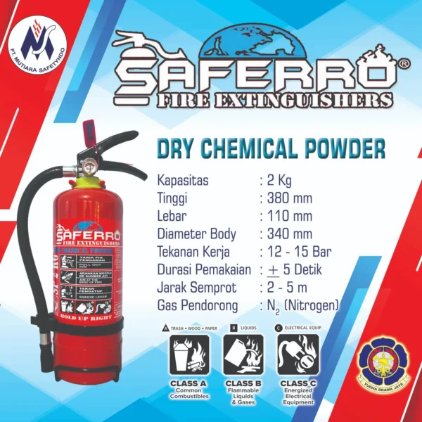 APAR Serbuk Powder 2 Kg Portable – SAFERRO Fire Extinguishers
